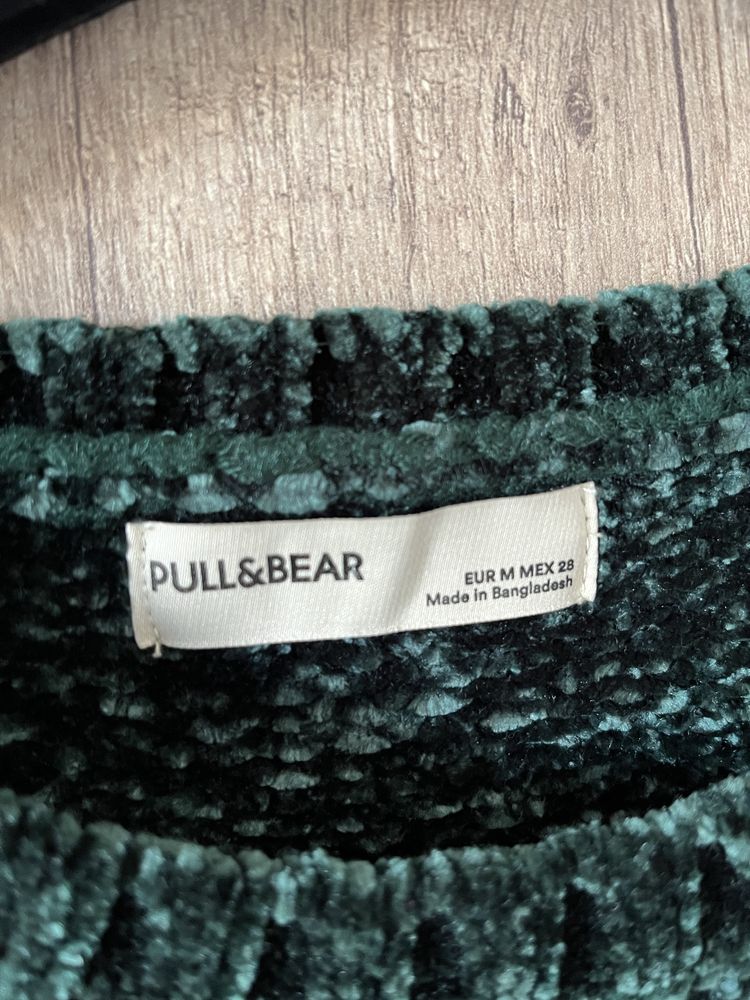 Светр, джемпер в стилі теді, Pull&Bear, оксамитовий колір. Розмір M