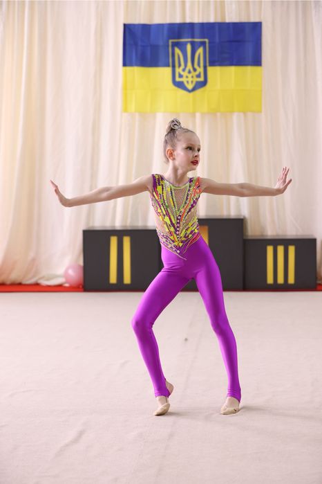 Комбінезон купальник для художньої гімнастики 130-140