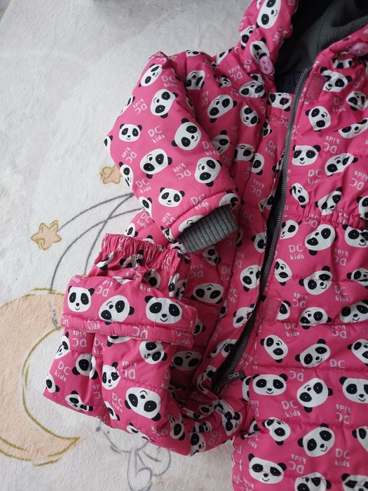 Яскравий теплий комбінезон для дівчинки. Справжній скарб в холодінь!