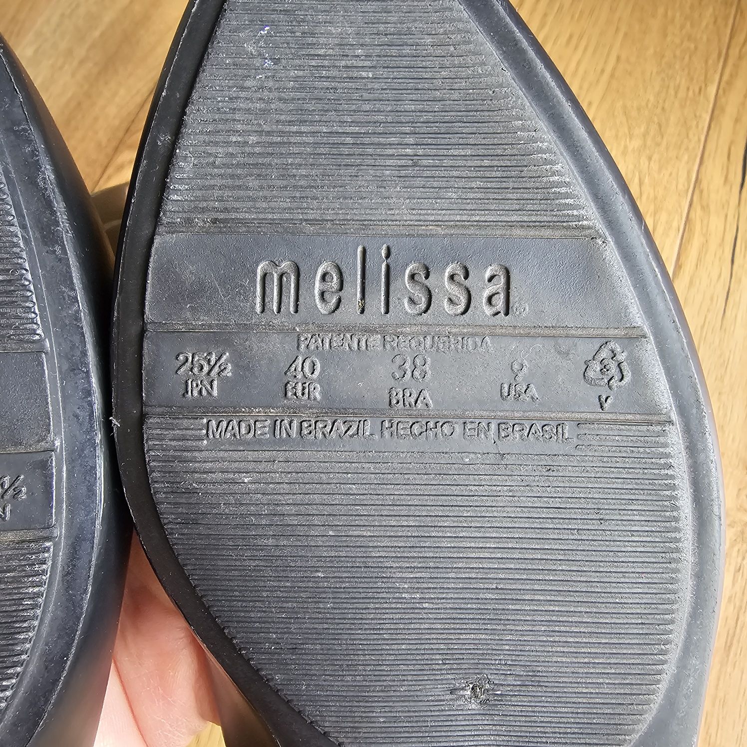 Balerinki baletki melissa 40 39 czarne kokarda gumowe