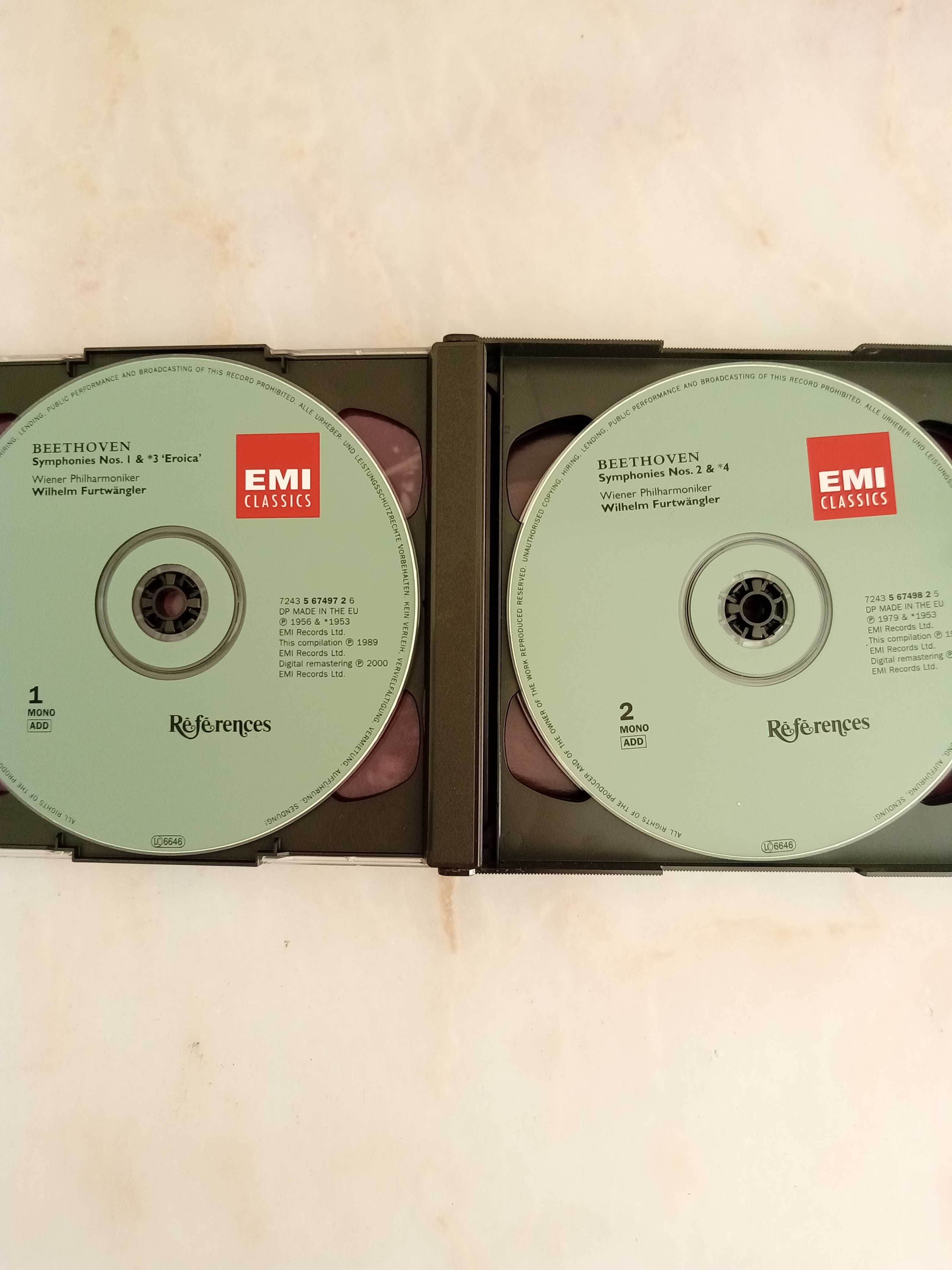 Beethoven, Sinfonias, Furtwängler, 5 CD música clássica
