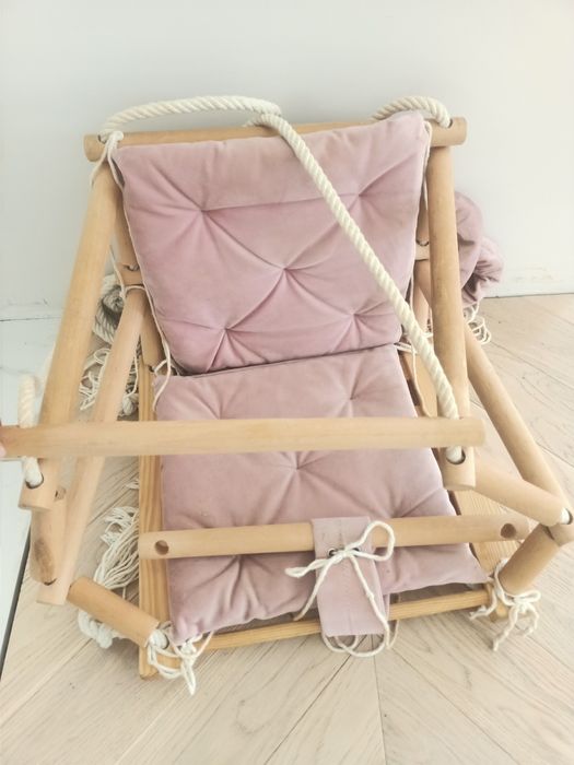 Huśtawka dla dziecka welur hand made