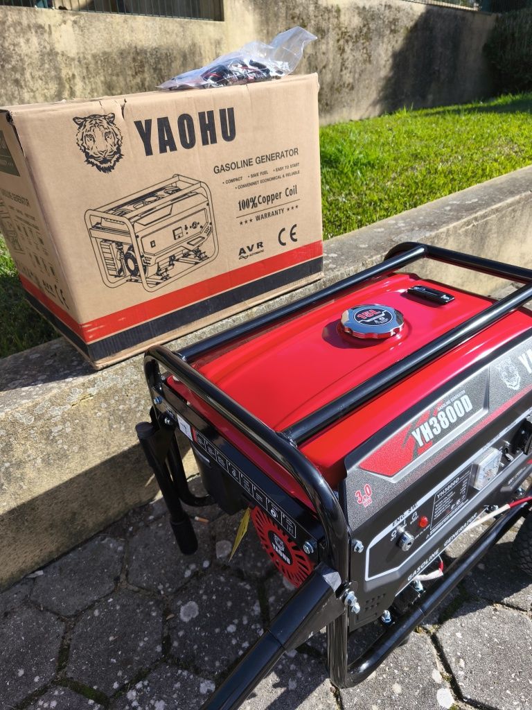 Gerador a gasolina 3800watts 3.0kW monofásico arranque eléctrico