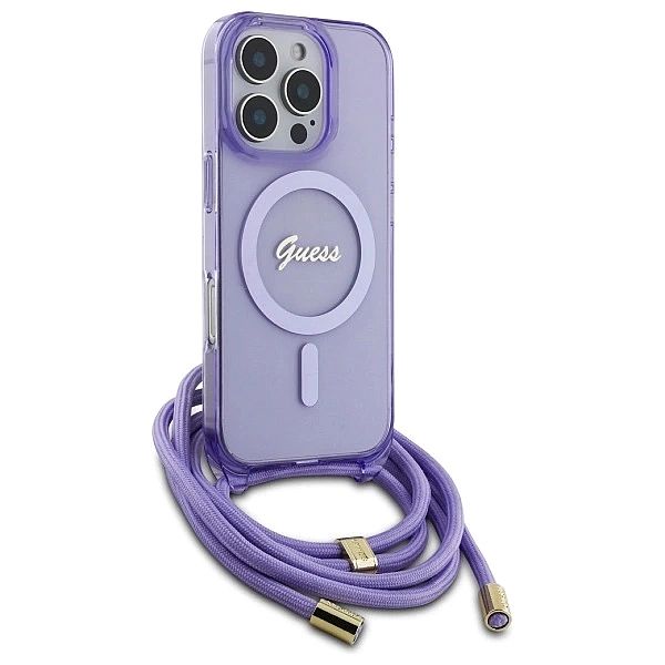 Guess GUHMP16LHCTSGNSU iPhone 16 Pro 6.3" fioletowy/purple hardcase Cr