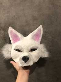 Maska białego lisa/wilka|Therian mask
