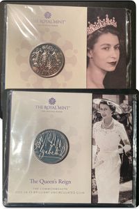 Велика Британія.  5 фунтів. 70-річчя правління королеви Єлизавети II.