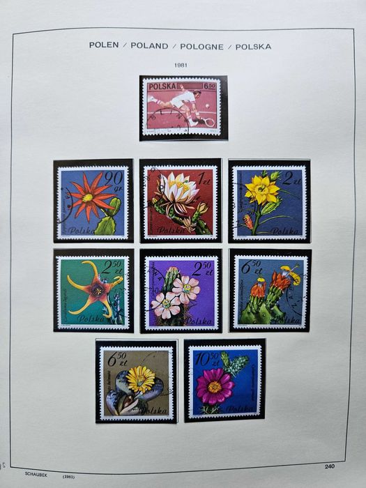 Klaser ze Znaczkami Polska Album Schaubek Zbiór lata 1981/1992 Komplet