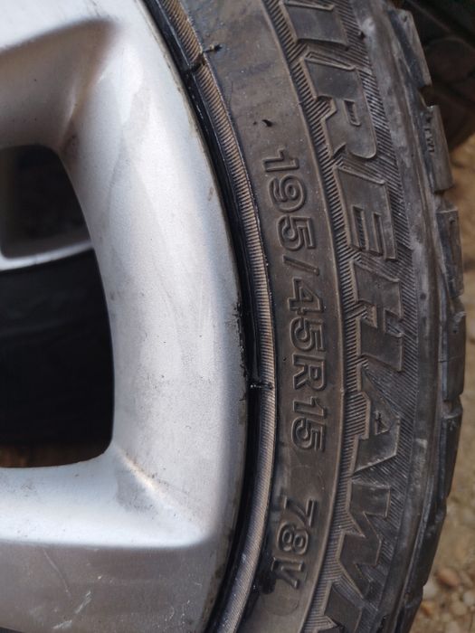 Alufelgi koła 15" 4x100 Opony letnie 195/45/15 Okazja