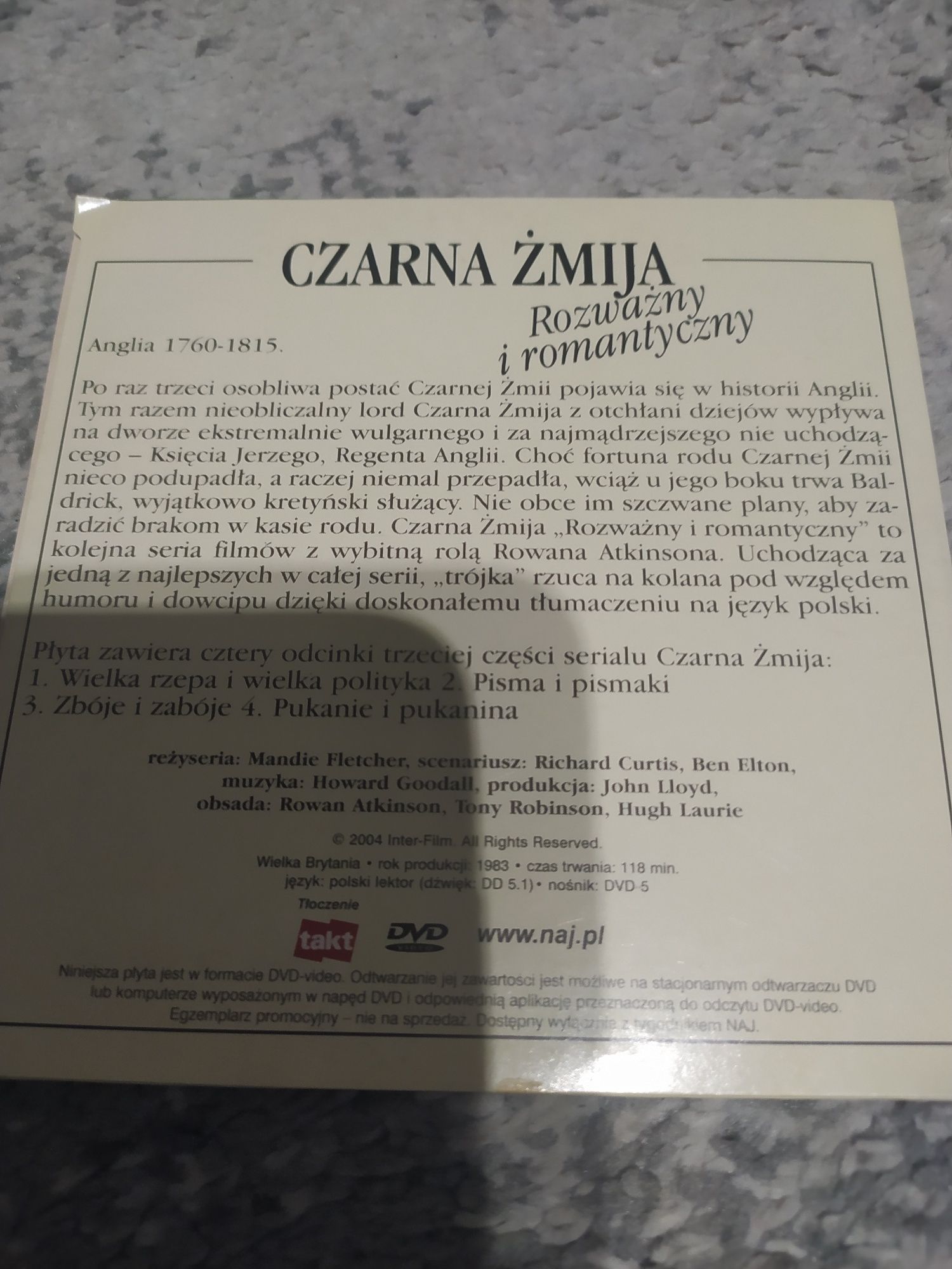 Płyta DVD czarna żmija