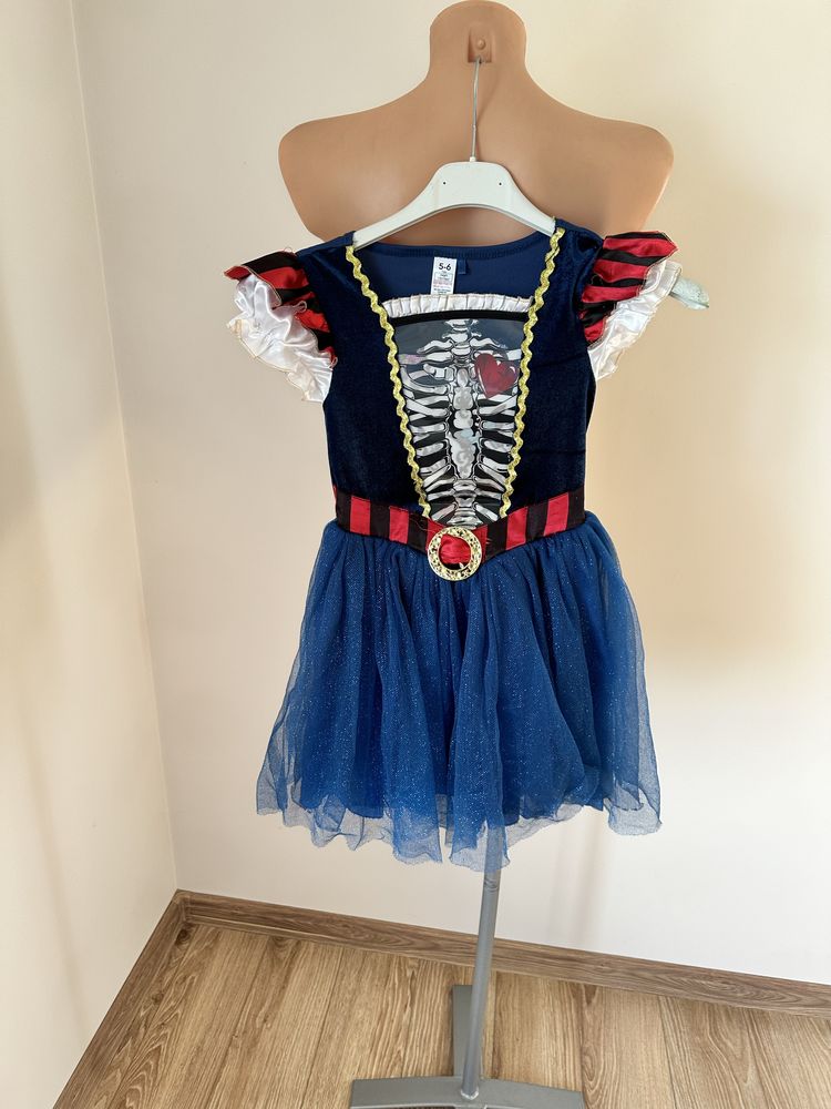 Strój przebranie na halloween George 110-116 cm piratka