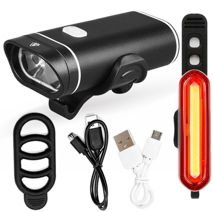 Nowa LAMPKA ROWEROWA LED Przednia 500lm 2xCREE XPG500 + Tylna CB-2