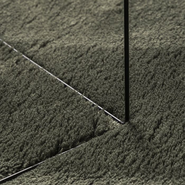 Vidaxl Dywan  Leśny Zielony 140X200 Cm Poliester Antypoślizgowy