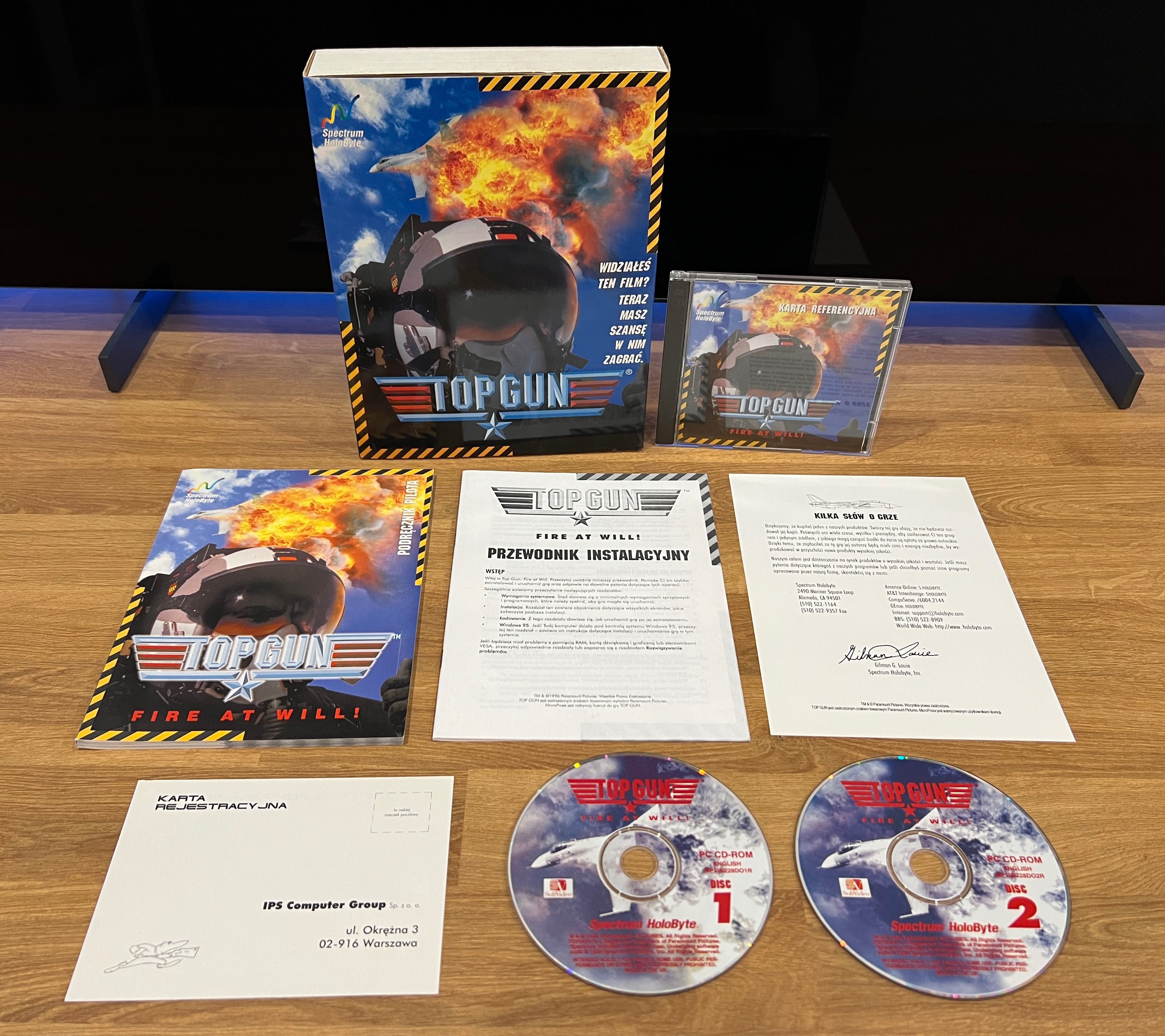 Top Gun JAK NOWY UNIKAT (PC PL 1996) BIG BOX kompl premierowe wydanie