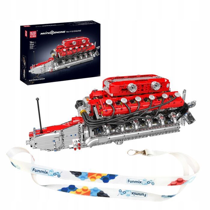 Klocki 3472 el. V12 Superfast engine + skrzynia Mould King 10169