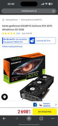 GIGABYTE GeForce RTX 4070 Windforce OC 12GB