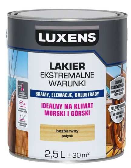Lakier Drewno EKSTREMALNE WARUNKI LUXENS 2.5l Bezbarwny Rozpuszczalnik