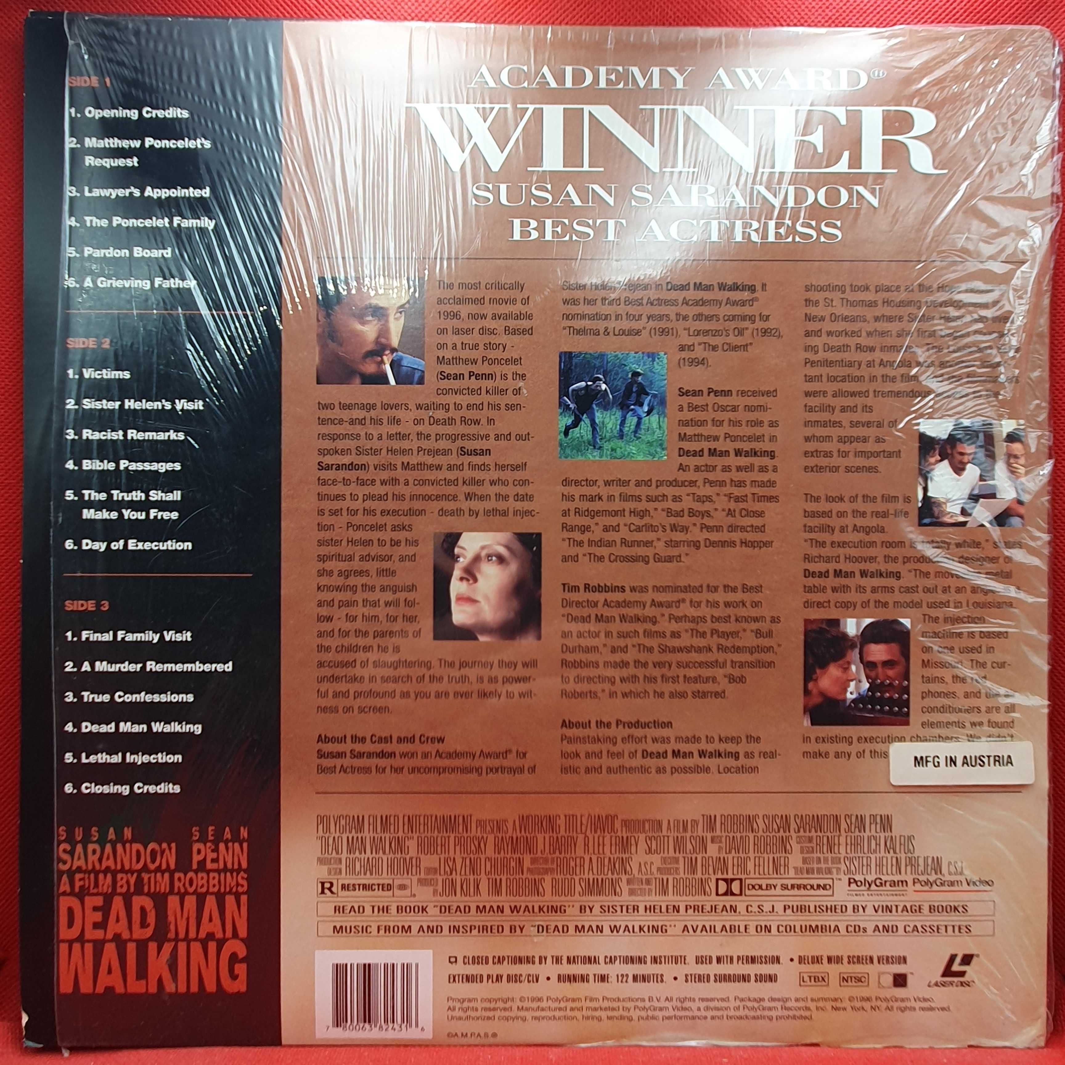 Laser Disc - Dead Man Walking (Os Últimos Passos de Um Homem)