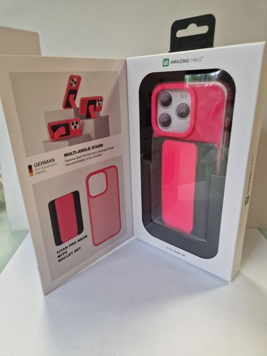 Amazing Thing Etui Titan Pro Neon Mag Wallet Case 10FT Iphone 15 Pro