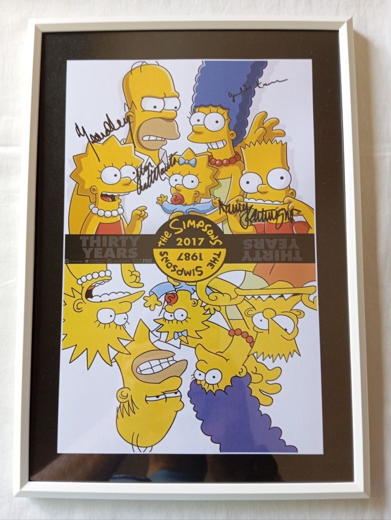 Moldura Série The Simpsons com Autógrafos (A4)