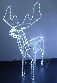 Renifer LED XL 9m  90cm biały zimny ozdoby lampki girlandy