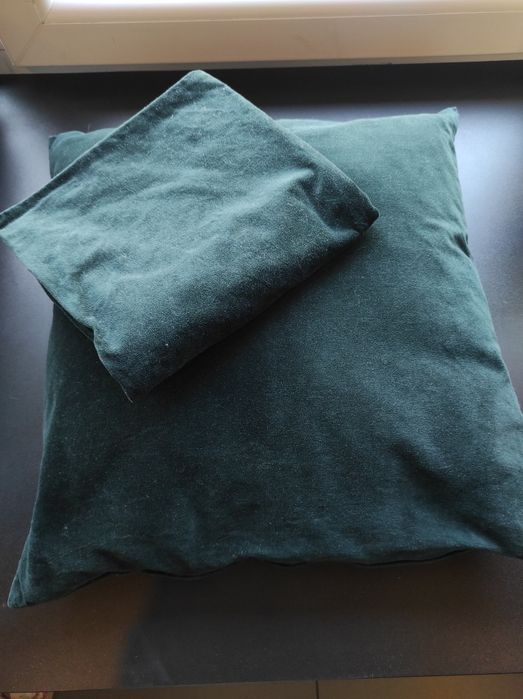 Poduszka 45x45 butelkowa zieleń