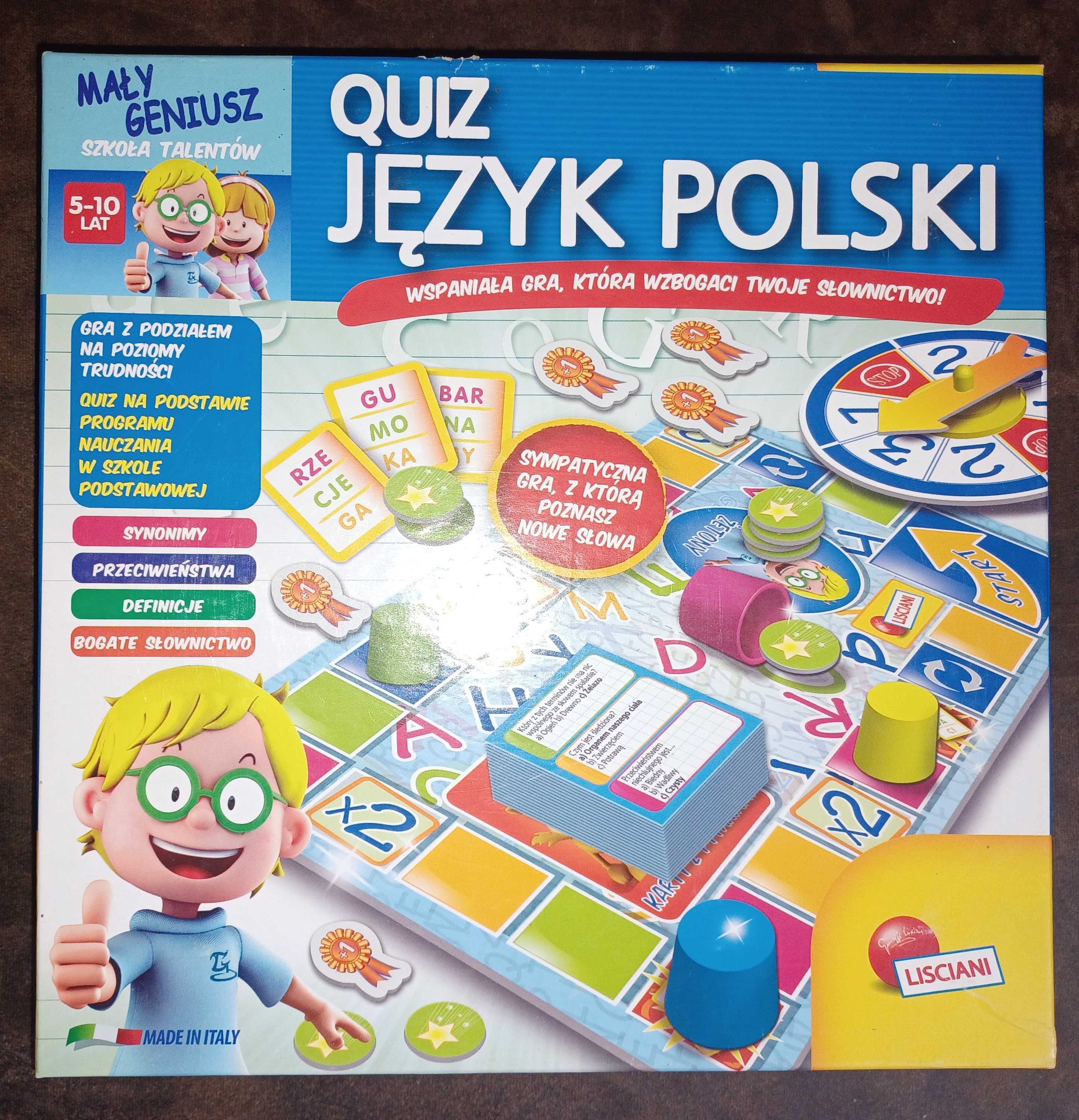 Zabawki gry quiz język polski