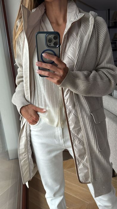 Komplet kamizelka plus sweter Brunello Cucinelli rozm M