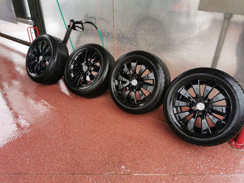 Felg aluminiowe VW Monza 16 opony zimowe 215 55 r16 Semperit Speed Gri