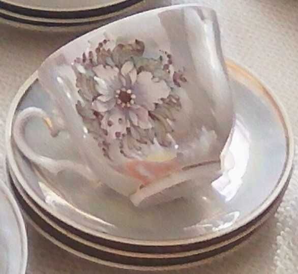 Сервиз перламутр.Барановка(предметно), посуда советская