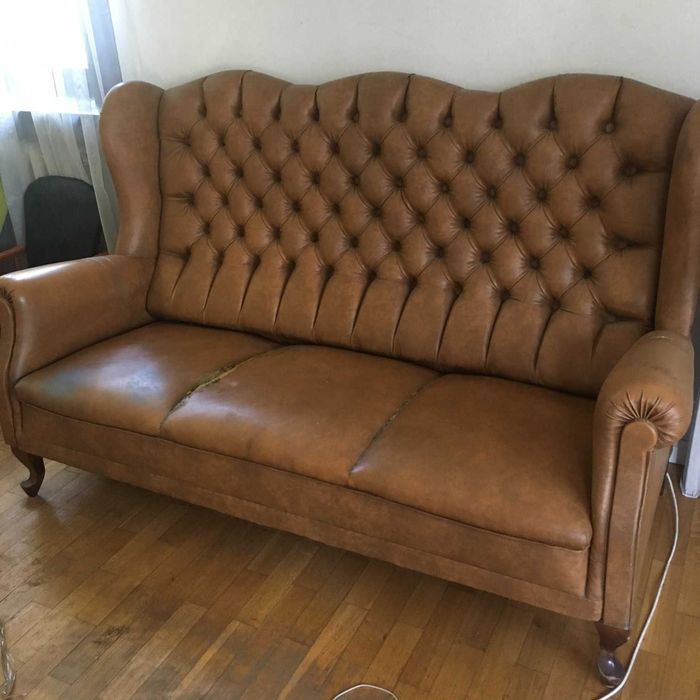 Kanapa, sofa pikowana Chesterfield zabytkowa
