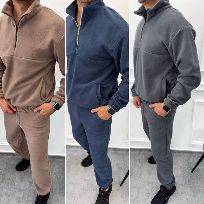 Теплий флісовий чоловічий костюм двосторонній фліс