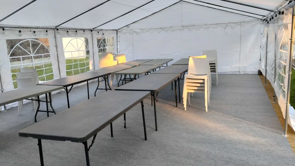 Wypożyczalnia wynajem krzesła stoły namioty nagrzewnice sprzęt eventy