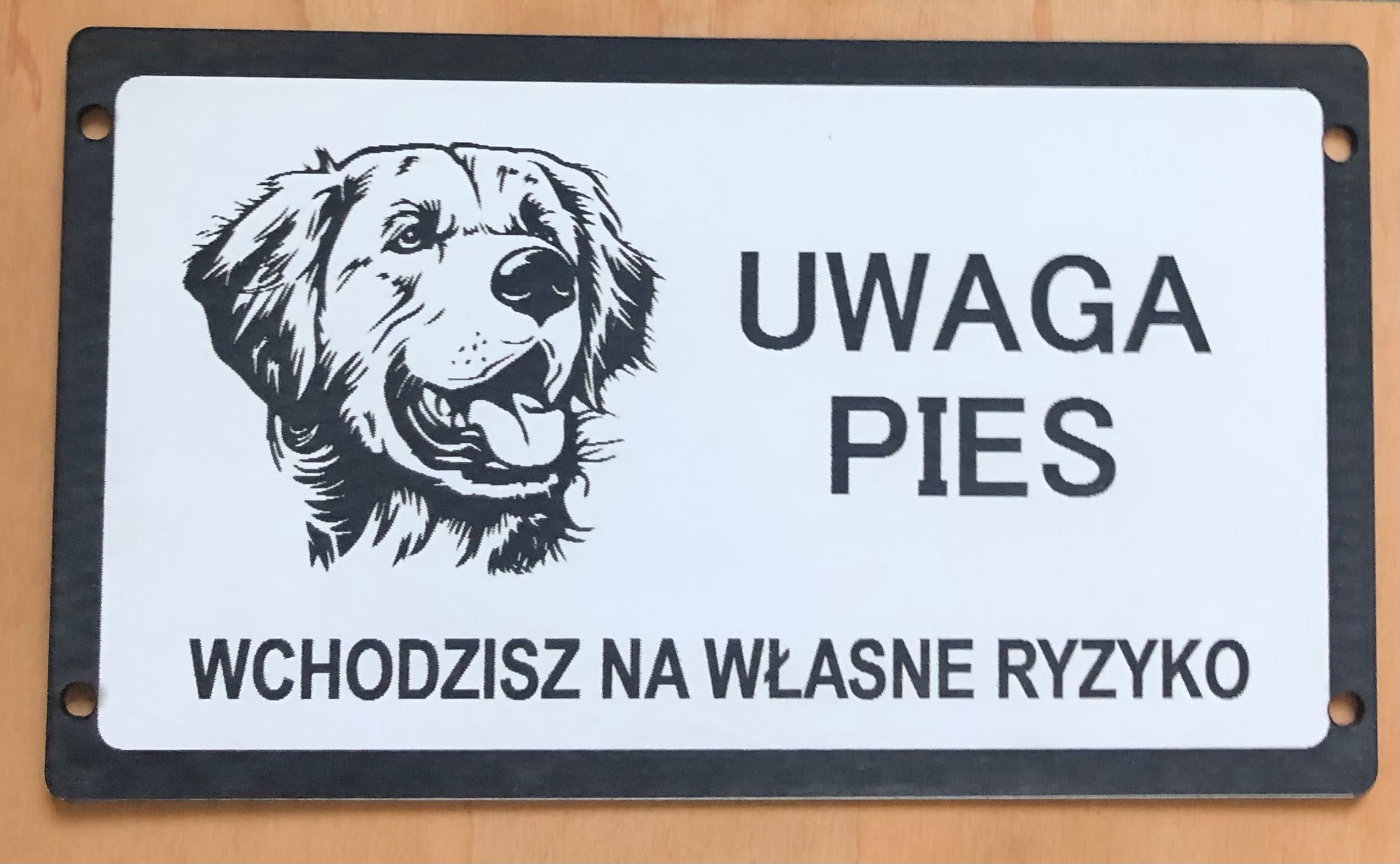 Tabliczki ostrzegawcze uwaga pies