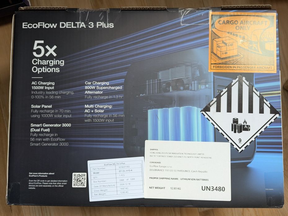 Ecoflow Delta 3 Plus, Нова, Офіційна, гарантія 60 місяців