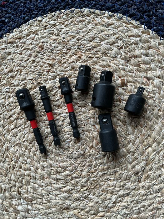 Набор 7шт ударних cr-va перехідників адаптерів 1/4 3/8 1/2 шестигранка