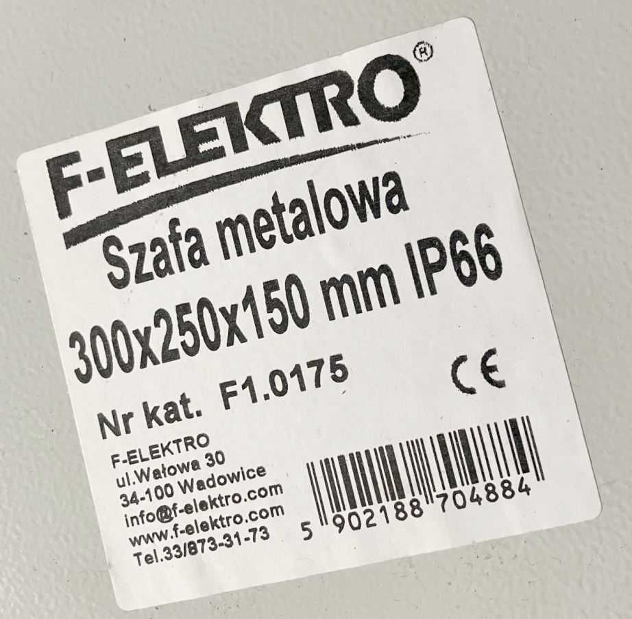 szafa metalowa F-Elektro 300x250x150 IP66 F1.0175