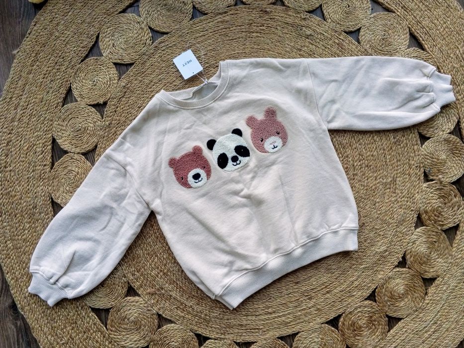 Bluza Next 116 w misie beżowa