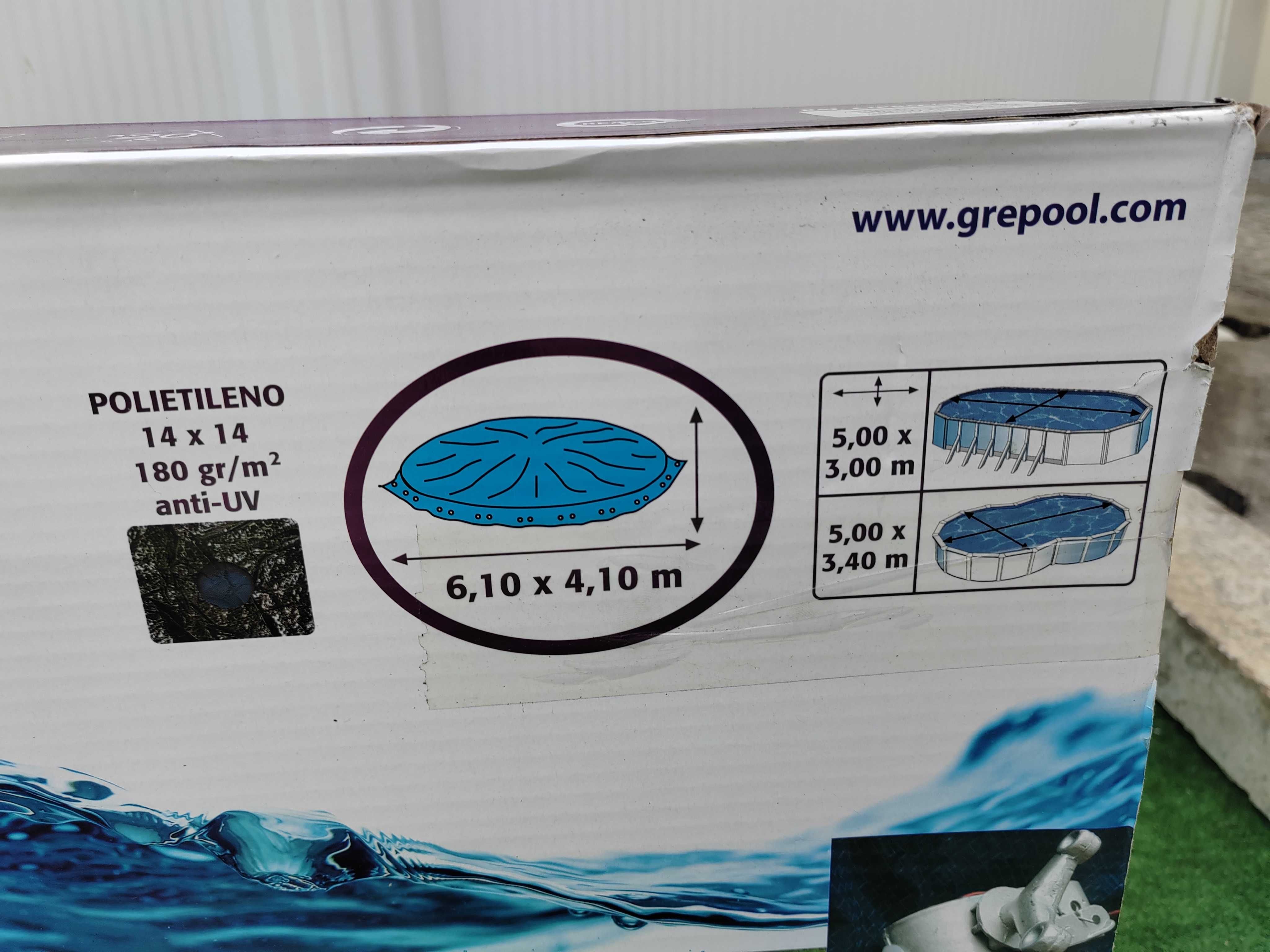 Cobertura de Inverno Piscina oval Premium 180g/m2 da Gre 5.00mx3.00m
