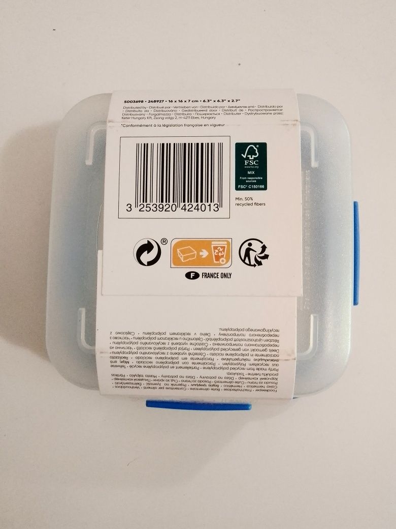 Nowy! Pojemnik Curver 0,9l, Elastyczna pokrywa, łatwiejsze przechowywa