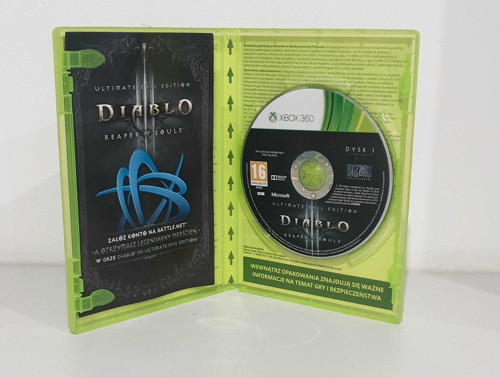 Gra Diablo 3 Reaper of Souls 4 graczy na 1 ekranie xbox 360 Dubbing PL