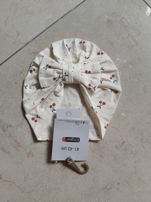 Czapeczka, Turban kremowy, Ergee, r. 41-43cm