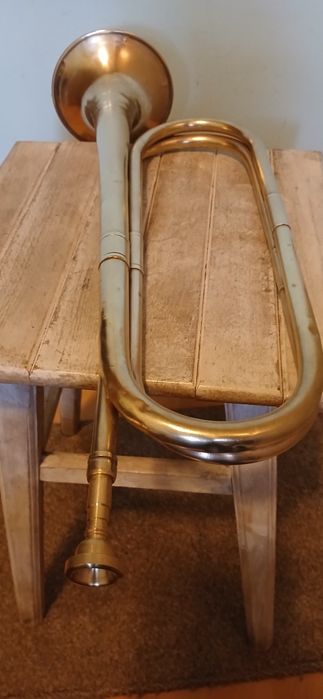 Mosiężna trąbka sygnalowa - myśliwska