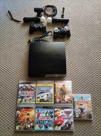 PS3 - PlayStation 3 com jogos e PS move