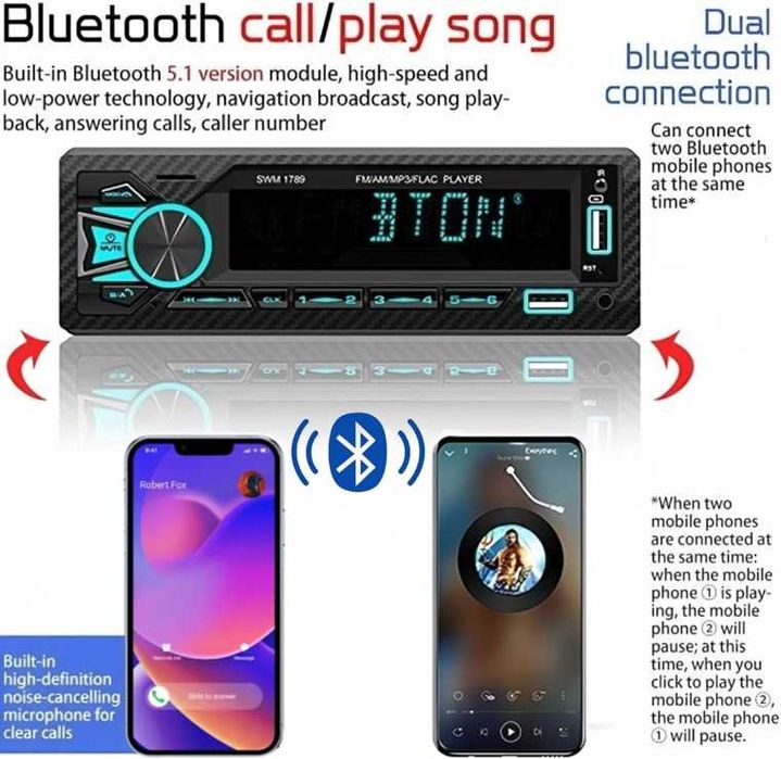 Autoradio Bluetooth microSD USB AUX