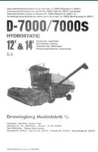 Katalog części kombajnu zbożowego dronningborg D 7000