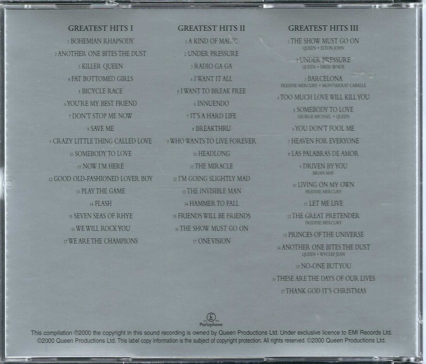 3 CD Queen - Greatest Hits I II & III (The Platinum Collection) (2000)
