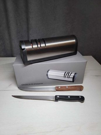 Точилка для ножей ножниц автоматическая заточка ножа на аккумуляторе