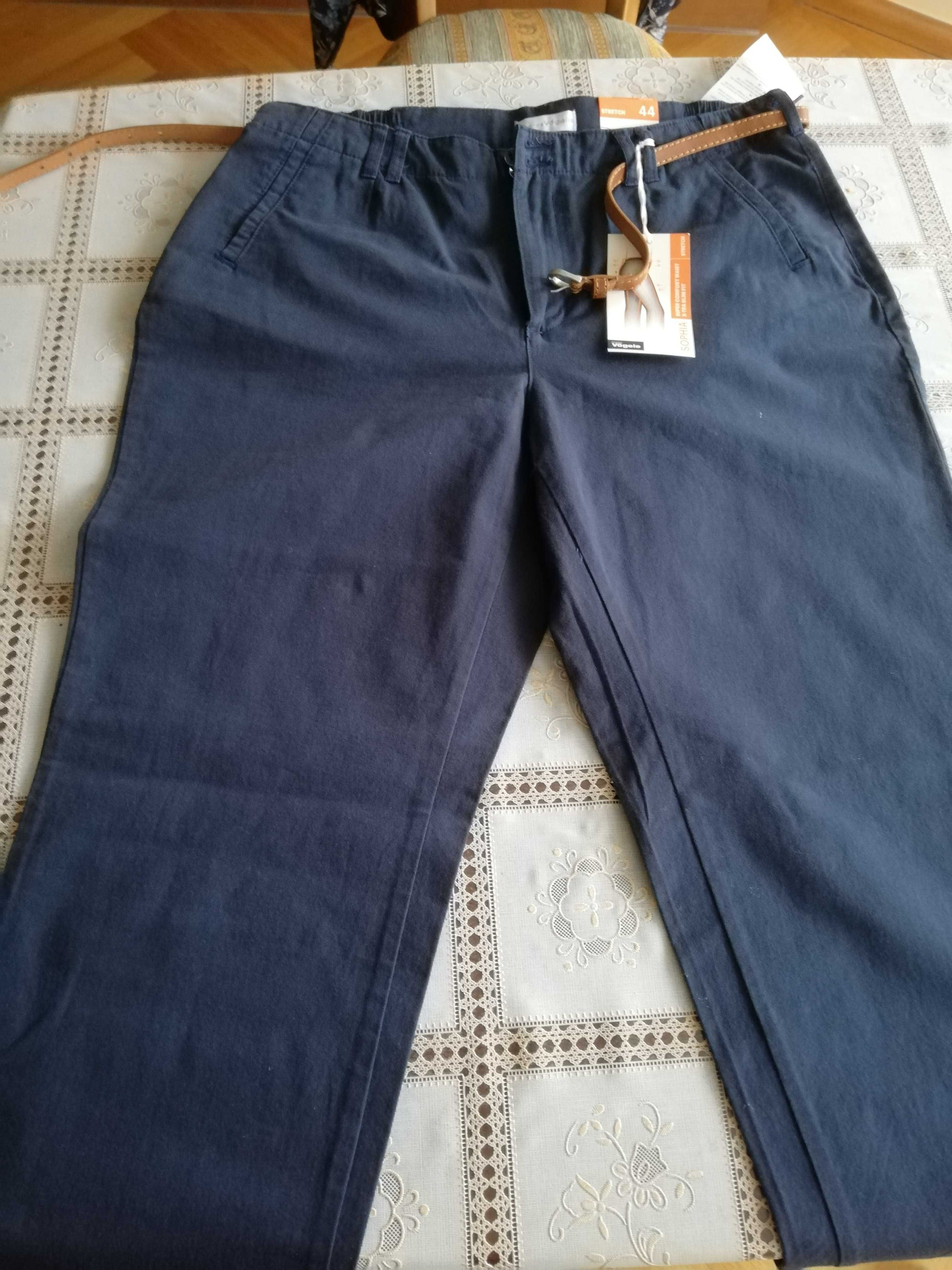 Spodnie chinosy, DE, nowe, 44, L, XL, z metkami, z gumką, rozciągliwe