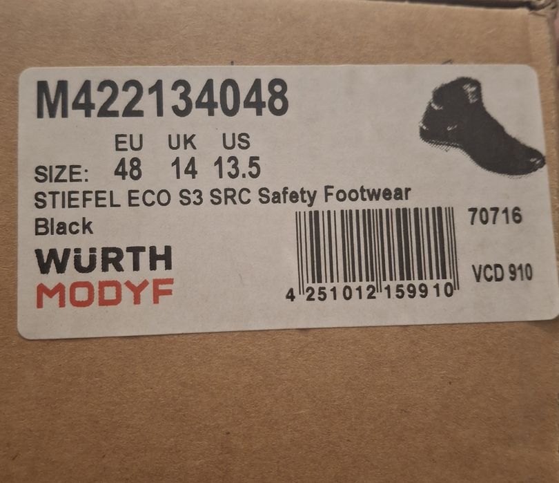 Botas segurança wurth 48