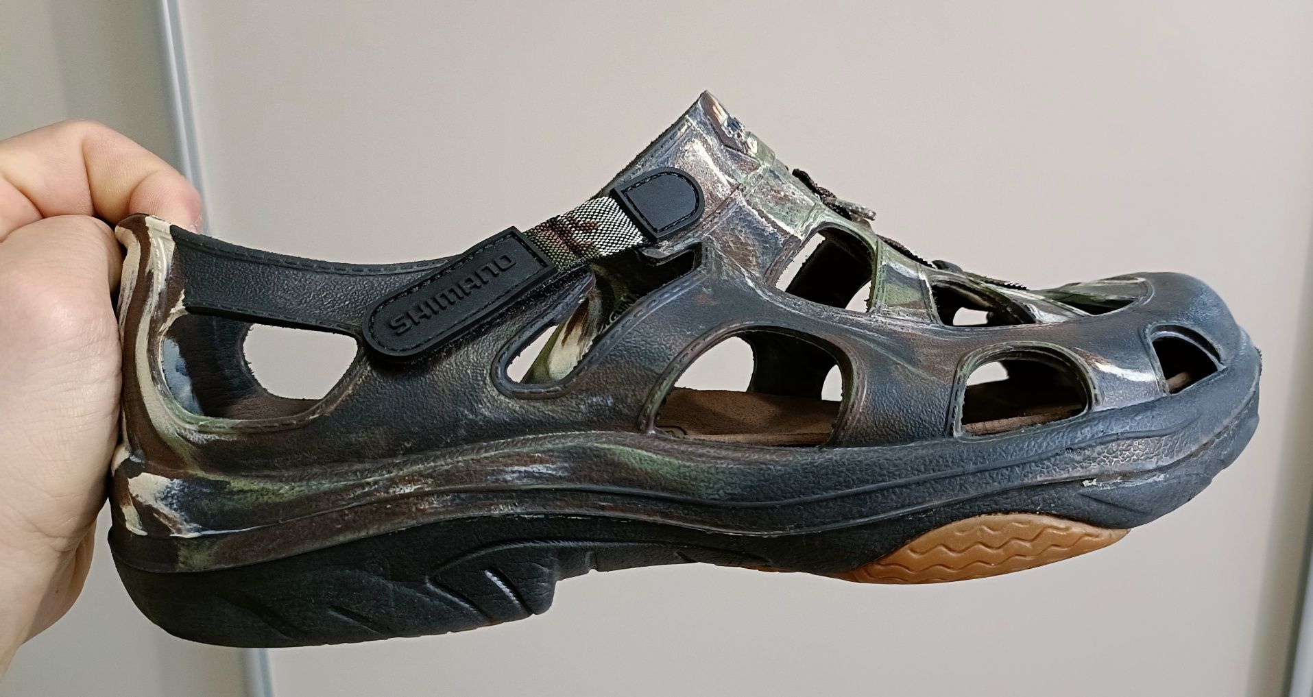 Męskie buty wędkarskie Shimano Evair Khaki Camo roz.45,5